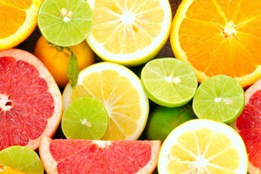 Citrus: fresh fruits contain Vitamin C