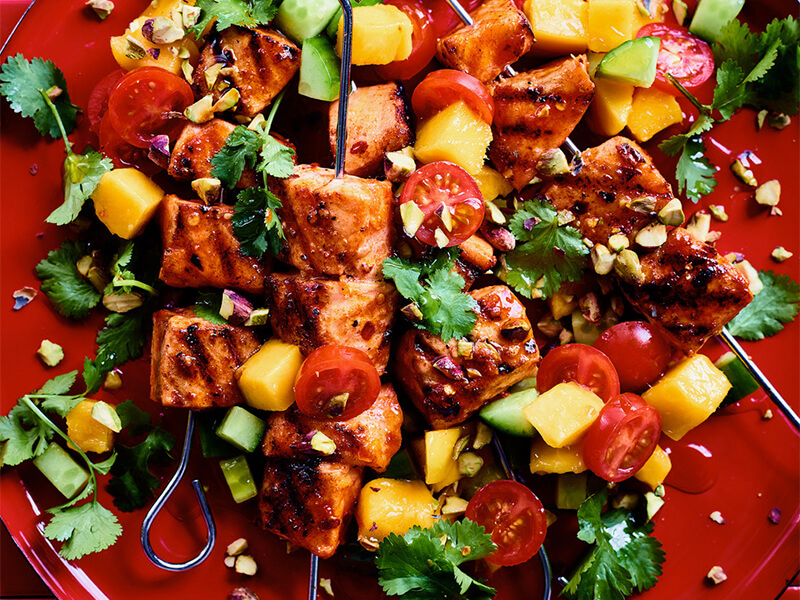 luke hines summer salmon skewers