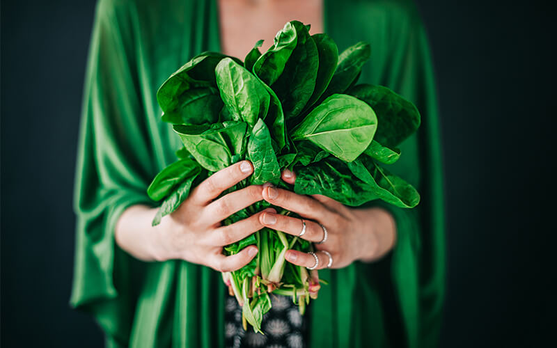 green leafy vegetables