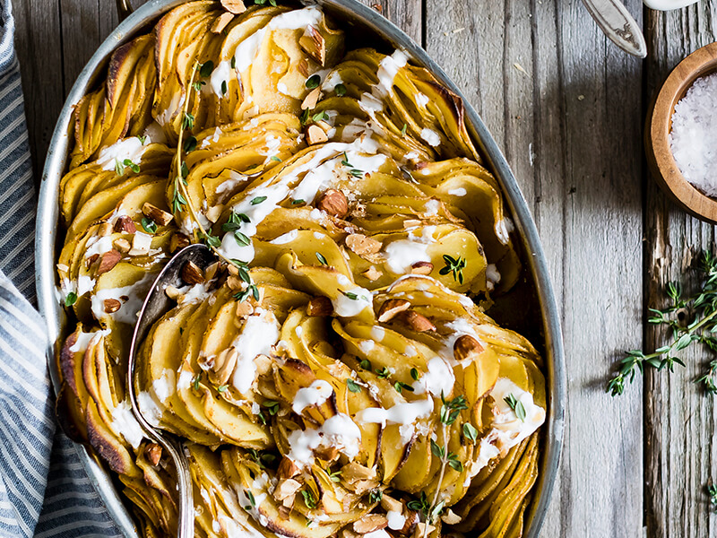 hasselback potato gratin