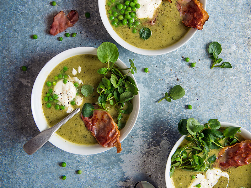 pea and watercress soup