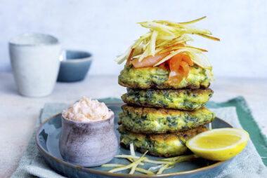 Cream cheese and spinach fritters