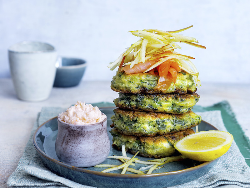Cream cheese and spinach fritters
