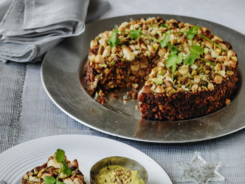 Macadamia and pistachio nut roast