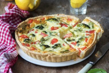 salmon broccoli quiche