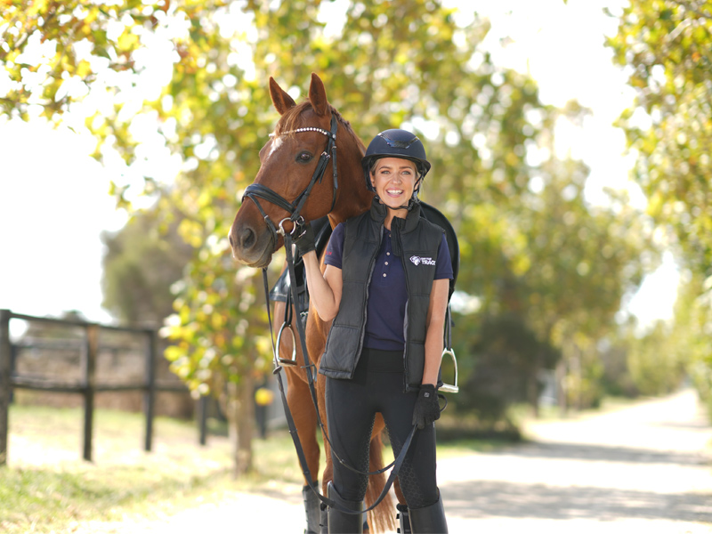 Jacqui Felgate with horse Red